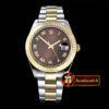 Rolex SS/YG Oyster Brown Roman Asian 2813