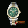 Rolex SS/YG Oyster Green Stk Asian Eta Feb-36