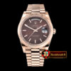 Rolex DayDate 228206 RG/RG Brown Stick BP 2836