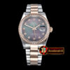 Rolex DateJust Mens 36mm RG/SS Blk MOP Diam BP Asia 2836