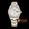 Rolex DateJust Mens 36mm YG/SS White MOP Diam BP Asia 28