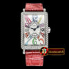 Franck Muller Long Island Ld DIAM/SS/LE (Red) Wht GF Ladies