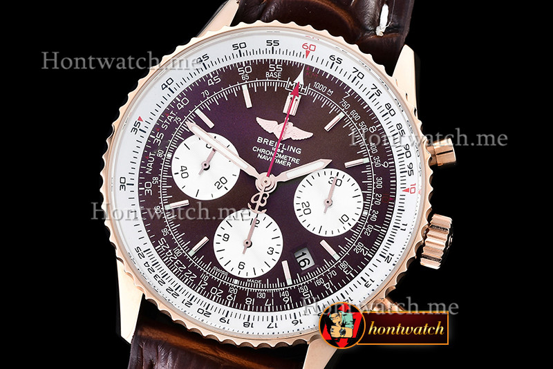 Breitling Navitimer RG LE Brown Asia 7750 Mod replica