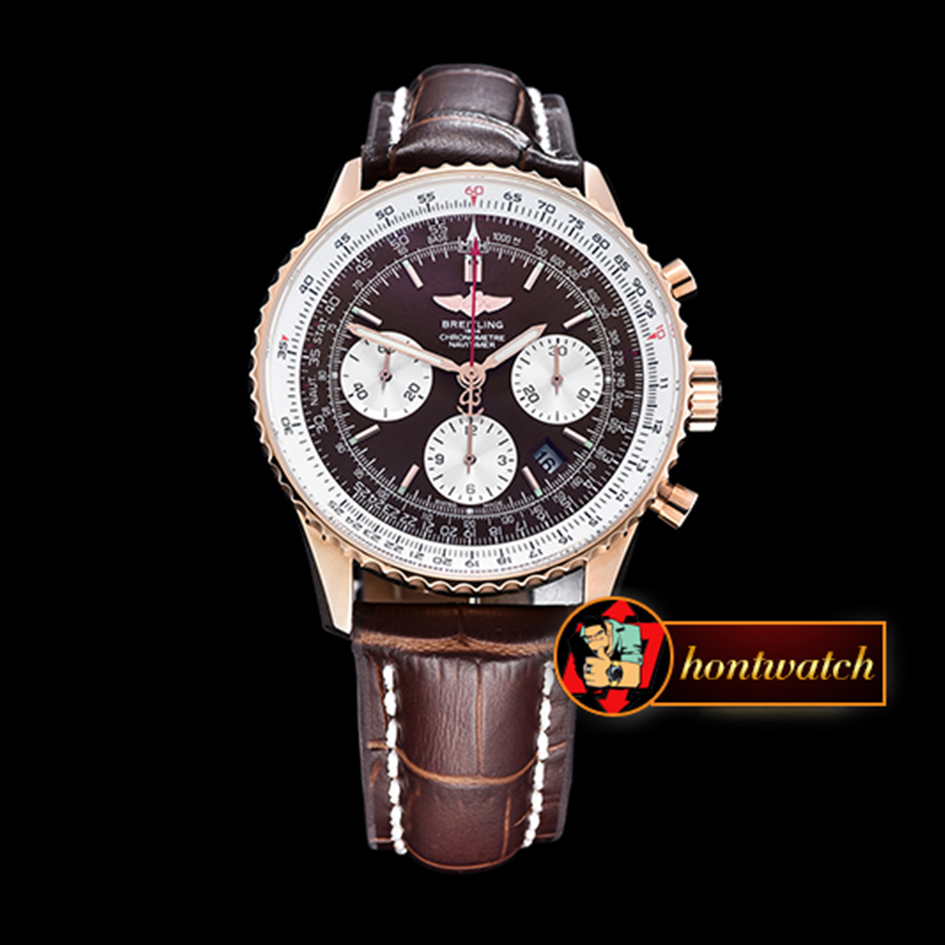 Breitling Navitimer RG/LE Brown Asia 7750 Mod