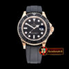 Rolex YachtMaster 116655 RG/RU Cer Bez Black JF A2836