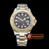 Rolex YachtMaster Mens YG/SS Grey BP Asia 2836 Mod3135