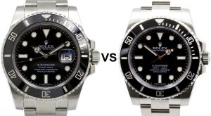 replica Date feature Rolex Submariner 116610LN VS 114060