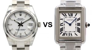 Replica classic women's watches Cartier Tank Quartz VS Rolex Lady Datejust
