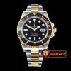 Rolex 116613 YG/SS Blk Cer Submariner BP MY9015 Mod 3135