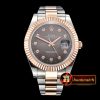 Rolex DJ2 41mm Oyst Flt RG/SS Dark Grey Diams BP A3136 Mod