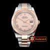 Rolex DJ2 41mm Oyst Flt RG/SS Rose Gold Roman BP A3136 Mod