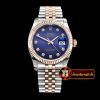 Rolex DateJust Jub Flt RG/SS Dark Blue Diam BP A3135 Mod