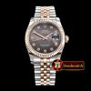 Rolex DateJust Jub Flt RG/SS Dark Grey Diam BP A3135 Mod