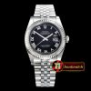 Rolex Datejust DJ 36mm Jub Flt 904L SS/SS Black Roman ARF A3135 Mod