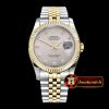 Rolex Datejust DJ 36mm Jub Flt YG/SS Light Grey Diam BP A3135 Mo