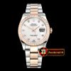 Rolex Datejust DJ 36mm Oyst Flt RG/SS White MOP Diams BP A3135 M