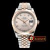 Rolex Datejust II 41mm Jub Smt RG/SS Grey Diam BP 2836