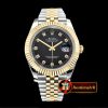Rolex Datejust II DJ2 41mm Jub Flt YG/SS Black Diams BP A3235 Mo