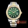 Rolex Datejust II DJ2 41mm Oyst Flt YG/SS Green Stick BP A3136 M
