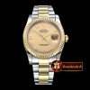 Rolex Datejust Man DJ 36mm Oyst Flt YG/SS (Wrap) Gold Roman BP A