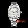 Rolex Datejust Man DJ 36mm Oyst Fluted SS/SS Silver Anniv Diam DJF A3135