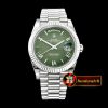 Rolex DayDate 228206 SS/SS Green Roman BP 2836