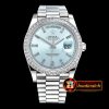 Rolex DayDate 228206 SS/SS Ice Blue Diam Baug BP A3255 Mod