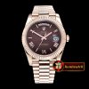 Rolex DayDate 40mm Flt RG/RG Brown Roman A3255 Mod