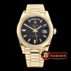 Rolex DayDate 40mm Flt YG/YG Black Baug. Diam BP A2836
