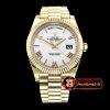 Rolex DayDate 40mm Flt YG/YG Pearl Wht Roman BP 2836