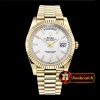 Rolex DayDate 40mm Flt YG/YG Wht Stick A3255 Mod