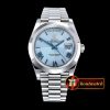 Rolex DayDate 40mm SS/SS Blue Roman Smth A3255 Mod