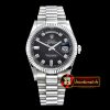 Rolex Daydate 36mm Flt SS/SS Black Diam BP 2836
