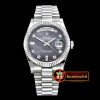 Rolex Daydate 36mm Flt SS/SS Black MOP Diam BP 2836