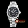 Rolex Daydate 36mm Flt SS/SS Black Roman Num BP 2836