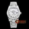 Rolex Daydate 36mm Flt SS/SS White Diam BP 2836