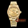 Rolex Daydate 36mm Flt YG/YG Wrap Gold Diam BP 2836