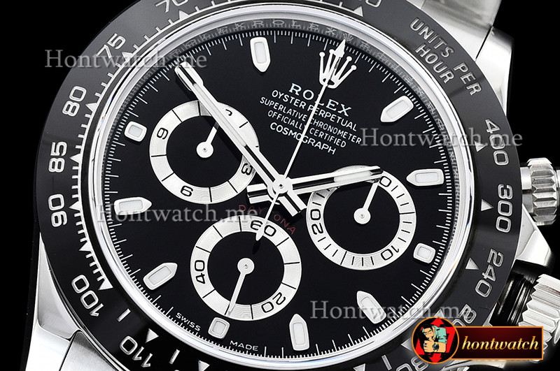 Rolex Daytona 116500 CER SS Black 904L V2 A4130 Mod replica