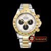Rolex Daytona 116523 YG/SS White Num OMF A7750 Mod