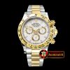 Rolex Daytona 116523 YG/SS White Stk OMF A7750 Mod