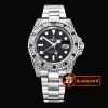 Rolex GMT II Black/Wht Rubies SS/SS Blk BP A3186 Mod