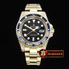 Rolex GMT II Blue/Wht Rubies YG/YG Blk BP A3186 Mod