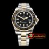 Rolex GMT II Cer Bez 18K Wrp YG/SS Black A3186 Mod