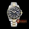 Rolex GMT II Ref.116713 YG/SS Black BP A3186 Mod