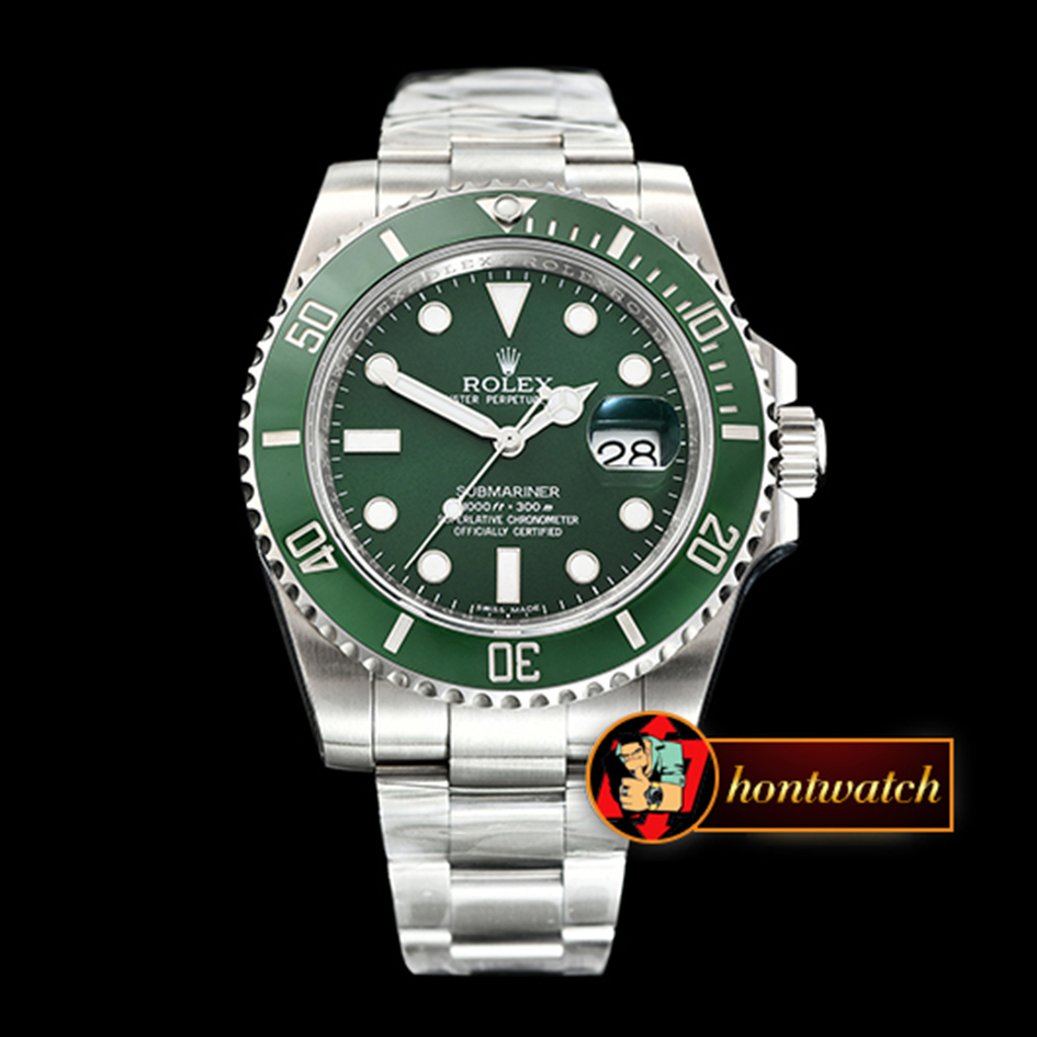 Rolex Submariner 116610LV 904L SS SS Green ARF Ult A2824 replica