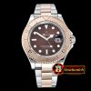 Rolex YachtMaster 116623 40mm 904L RG/SS Brown GMF A3135