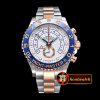 Rolex YachtMaster II 116681 Blue RG/SS White JF Asia 7750 Mod