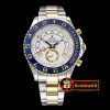 Rolex YachtMaster II Blue YG/SS White BP Asia 2813 Mod