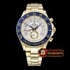 Rolex YachtMaster II Blue YG/YG White BP Asia 2813 Mod