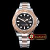 Rolex YachtMaster Mens 116621 RG/SS Black JF Asia 3135 Mod